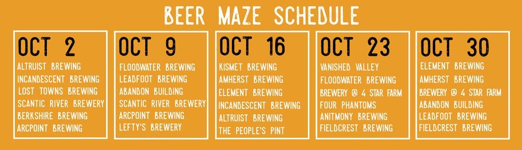 beer maze schedule banner 2026 copy